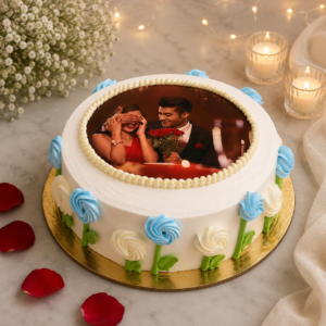 Couple Photo Cake